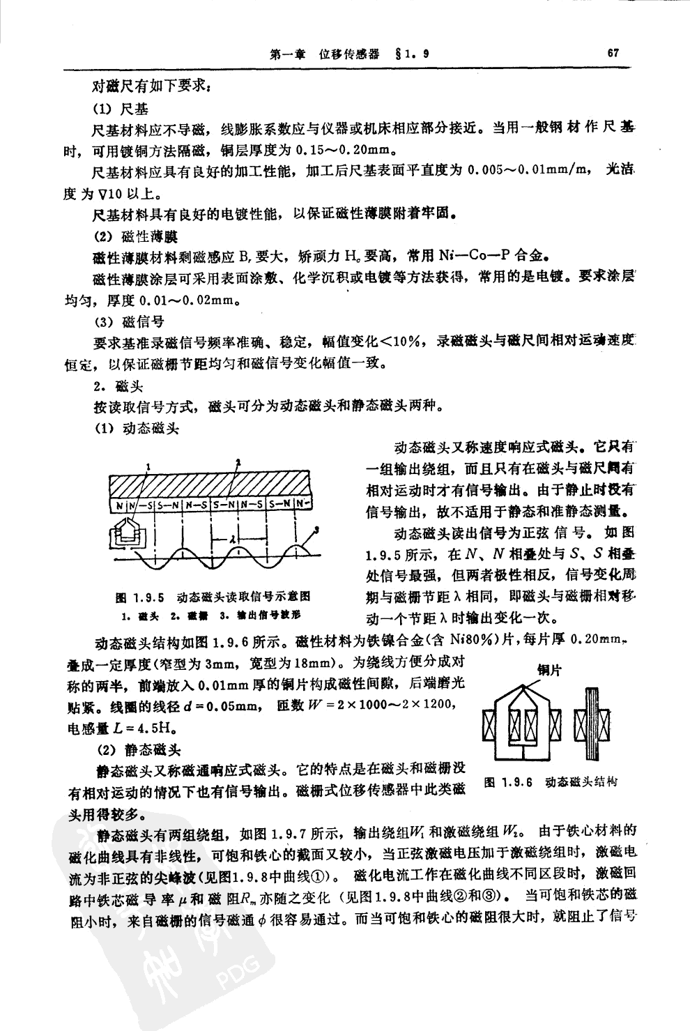 磁栅式位移传感器