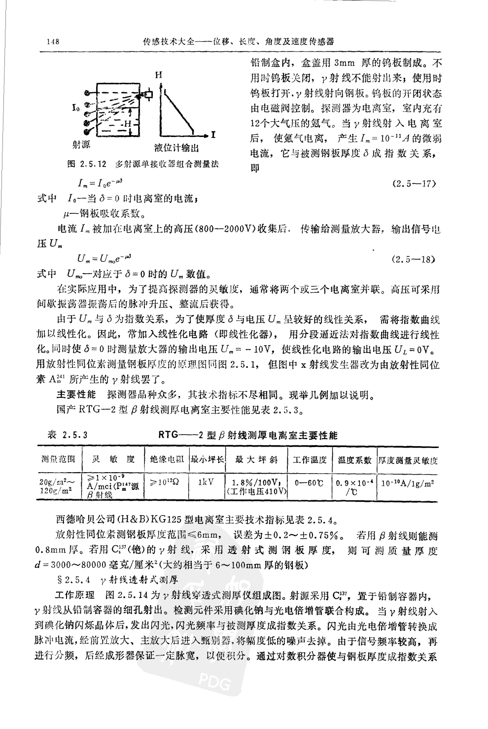 射线透射式测厚