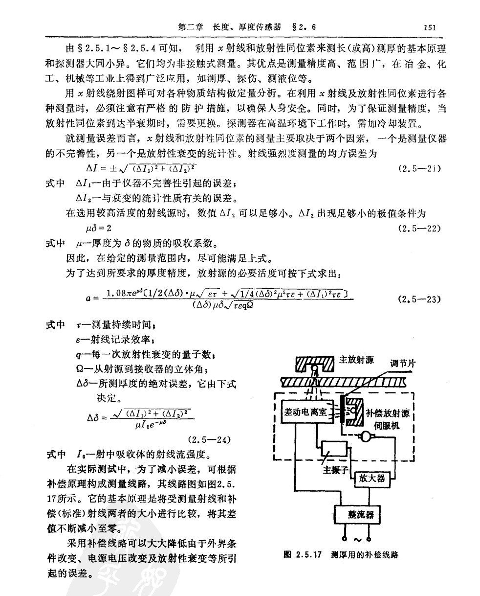 射线透射式测厚